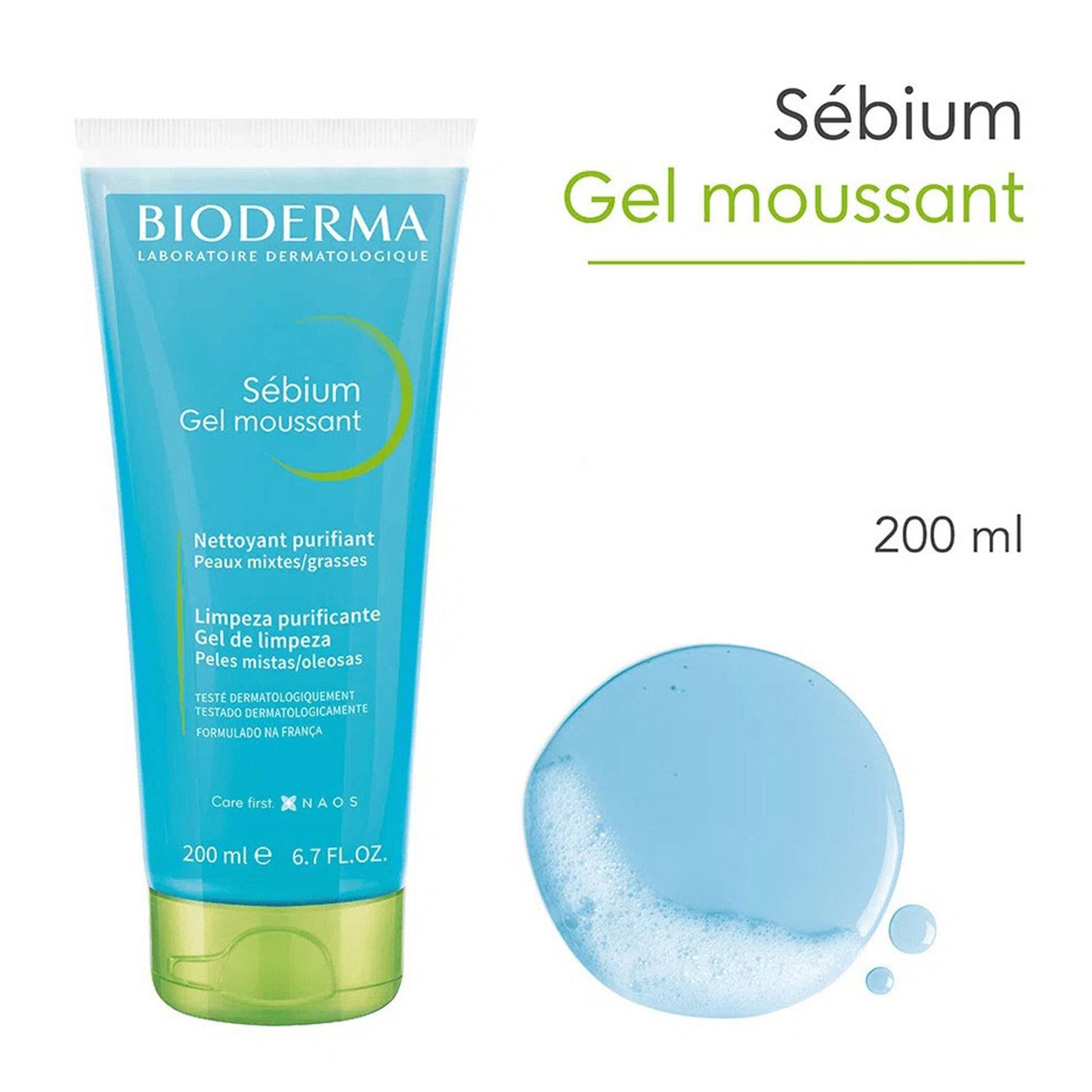 Bioderma Sebium Gel Moussant Cleansing Gel Face Wash 200ml - JamaliBox