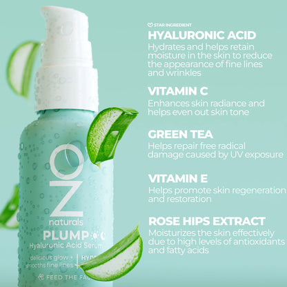 OZNaturals Plump Hyaluronic Acid Serum - Plumping and Hydrating Serum